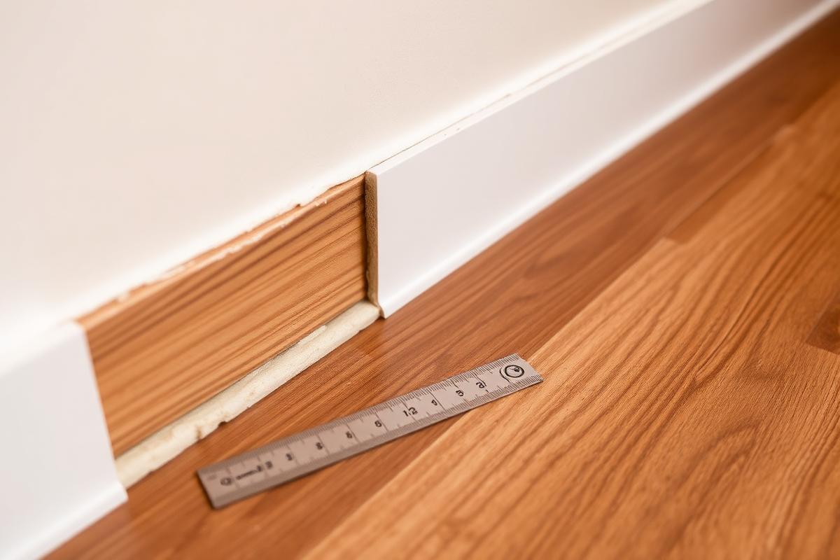 Properly installed LVP floor with a quarter-inch expansion gap visible at the wall before baseboard installation